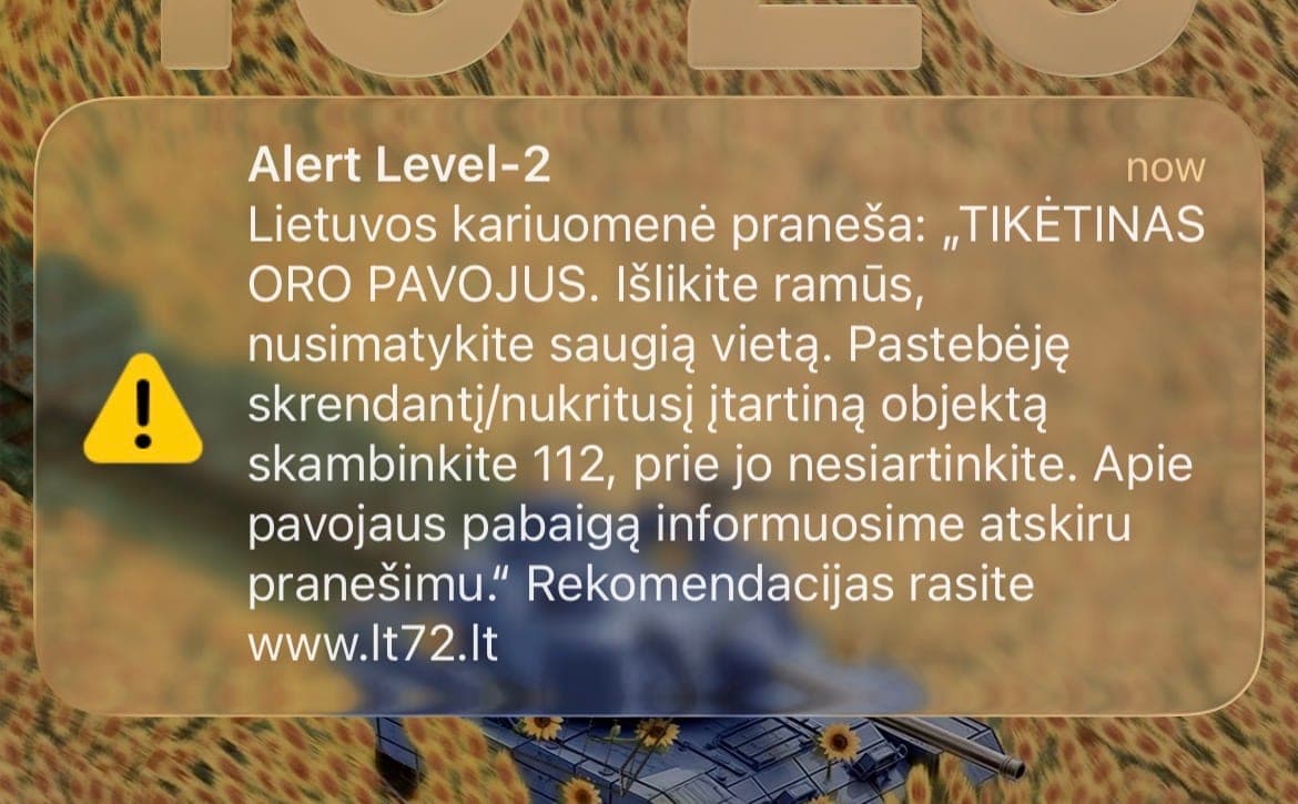 Balloon from Belarus triggers Vilnius alert, fighters scrambled