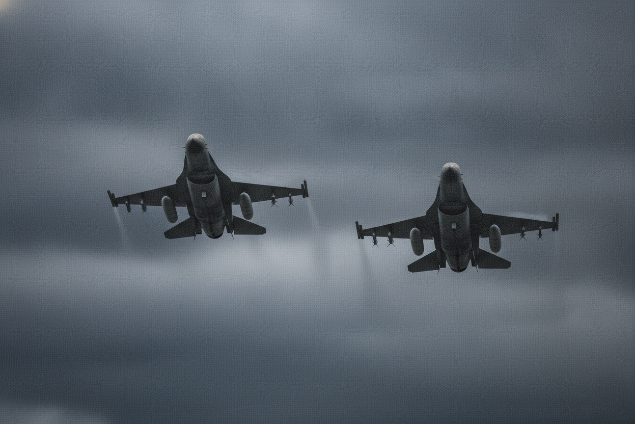 Associative image: NATO fighter jets of the type used in Baltic Air Policing intercept missions